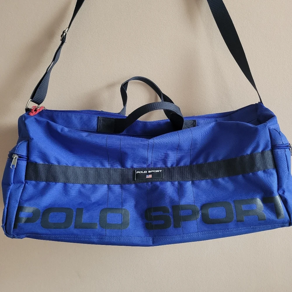 Vintage Polo Sport Ralph Lauren Duffle Bag‎ Fitness Gym Travel Overnight Bags